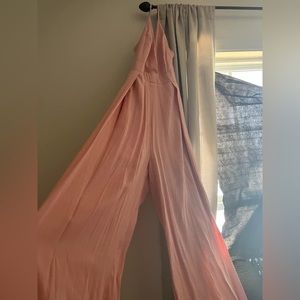 Boutique jumpsuit light pink and cutout back